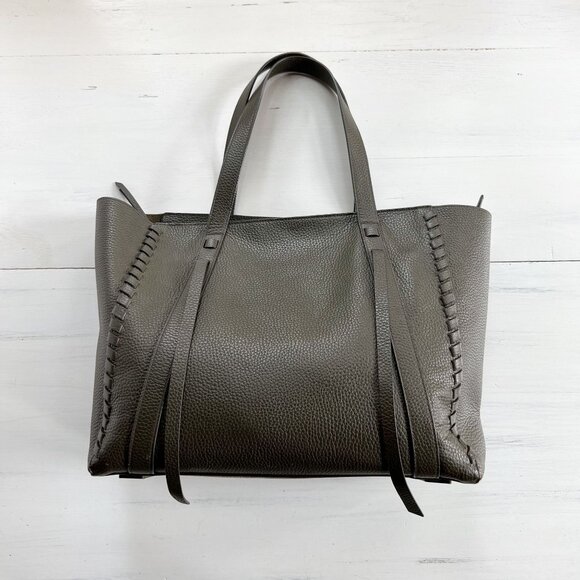 All Saints Ray East West Leather Tote WB092M in Musk Brown - Picture 1 of 16